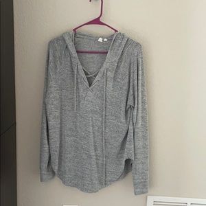 Soft, lightweight grey hoodie